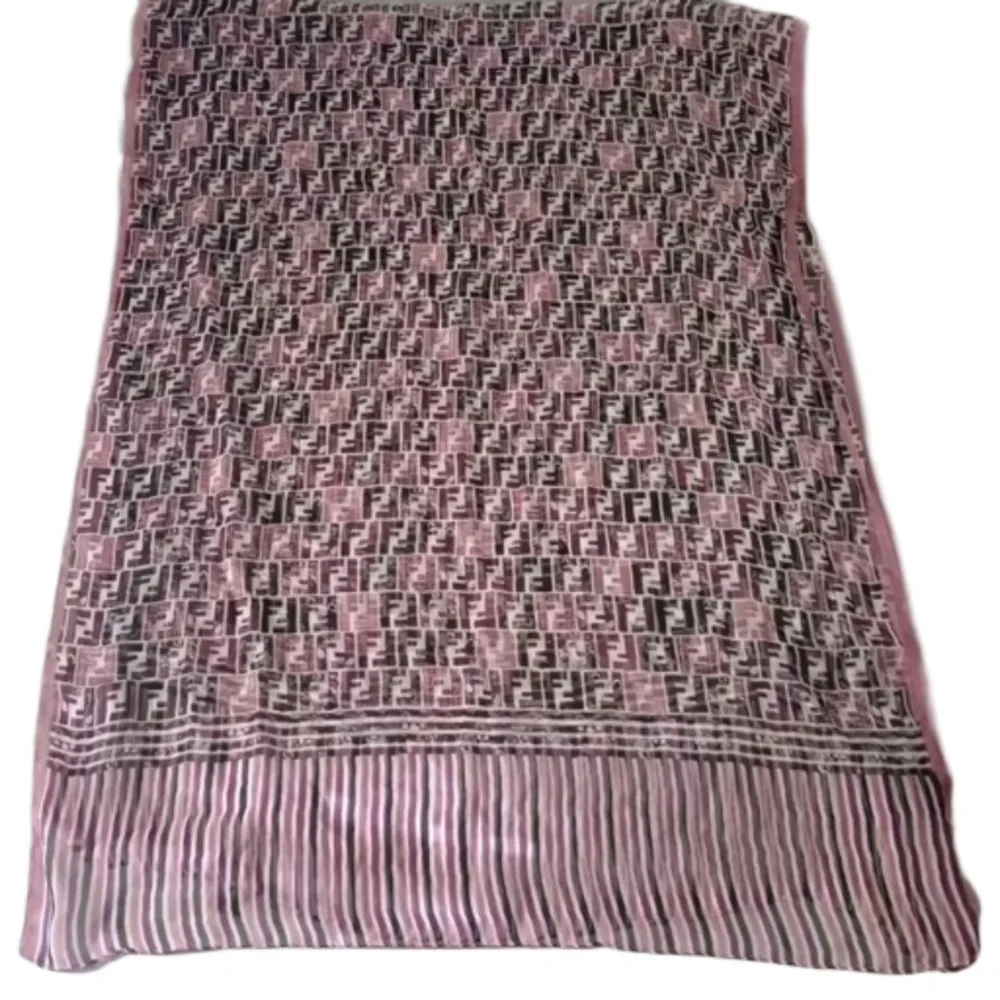 Fendi Silk Scarf Pink Purple - Picture 1 of 6